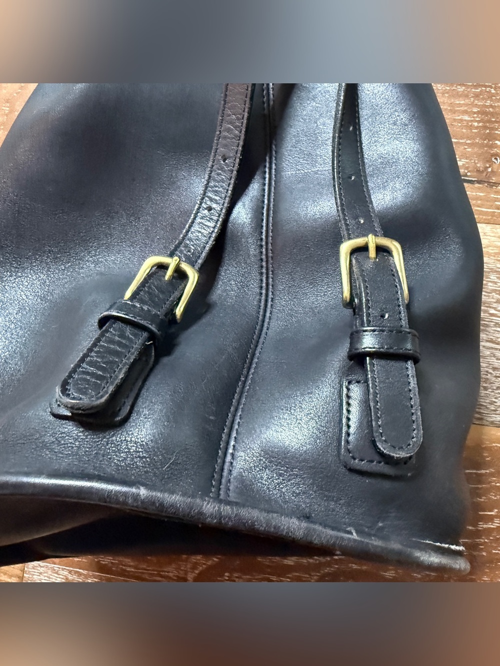 Vintage Coach Black Sling Backpack Daypack 9992 - Picture 7 of 10